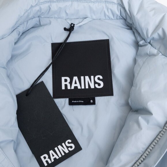 RAINS Fuse Overshirt Jacket Sky Blue Small Waterproof Windproof Insulated - Picture 4 of 14